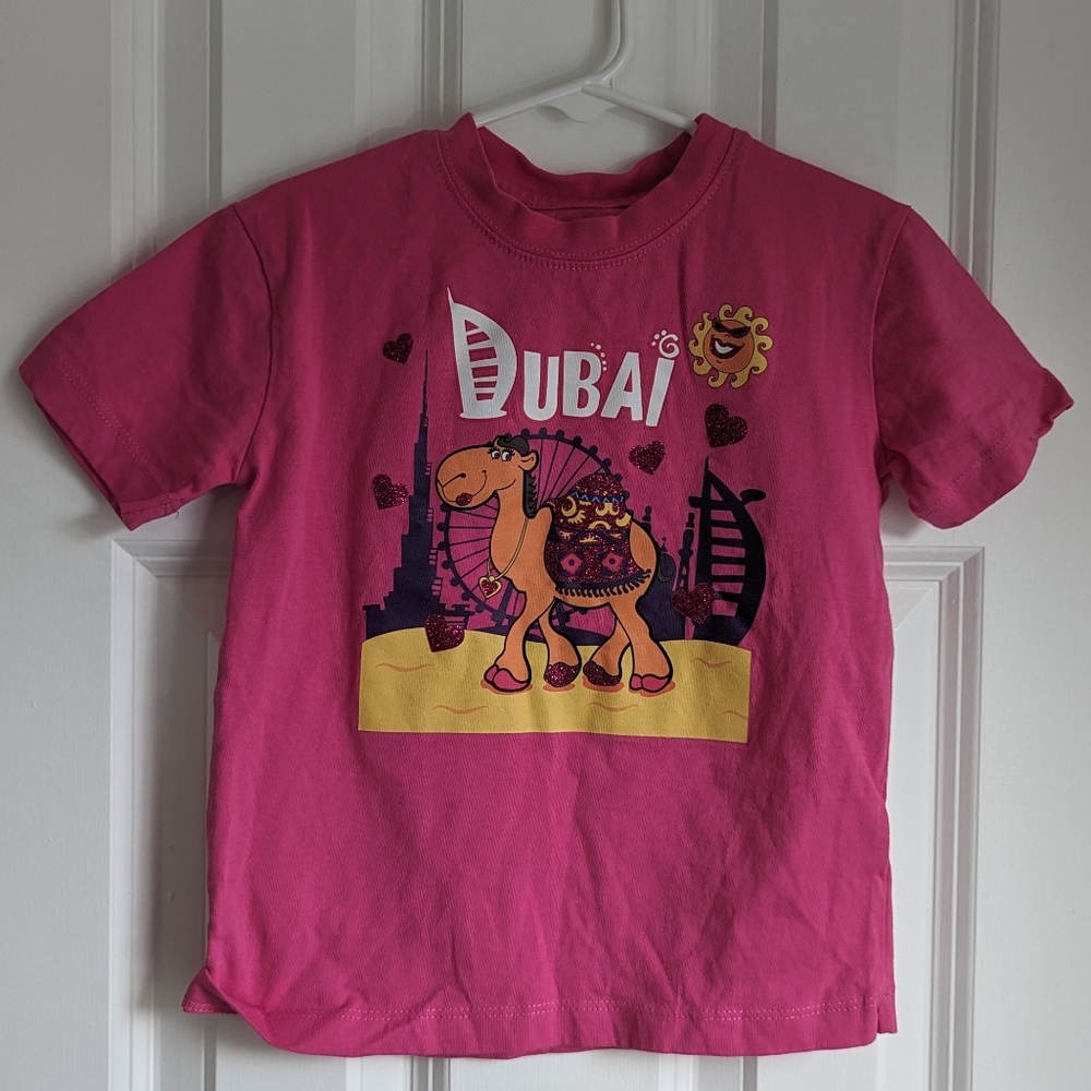 Dubai Girls T Shirt with Camel 3-4 Years 3T 4T
